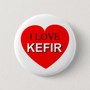 Badge Rond 5 Cm I Love Kefir