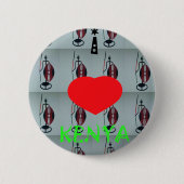 Badge Rond 5 Cm I Love Kenya Art Print (Devant)