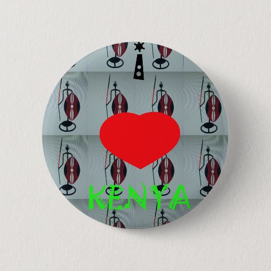 Badge Rond 5 Cm I Love Kenya Art Print (Devant)