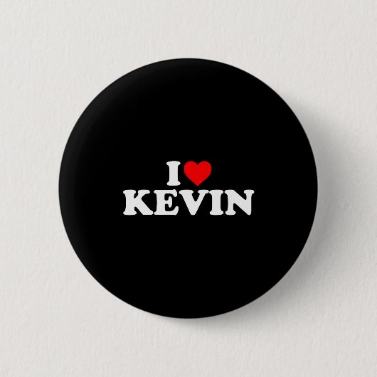 Badge Rond 5 Cm I Love Kevin - Heart Long Sleeve  (Devant)