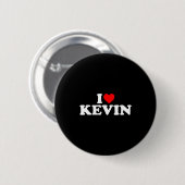 Badge Rond 5 Cm I Love Kevin - Heart Long Sleeve  (Devant & derrière)