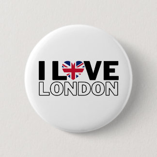 Badge Rond 5 Cm I LOVE LONDON - For real Londoners !