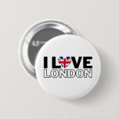Badge Rond 5 Cm I LOVE LONDON - For real Londoners ! (Devant & derrière)