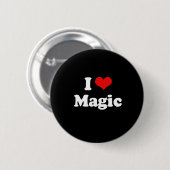 Badge Rond 5 Cm I Love Magic Tshirt (Devant & derrière)