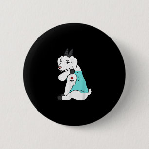 Badge Rond 5 Cm I Love Maman Tattoo Chèvre Drôle Mors Jour Animaux