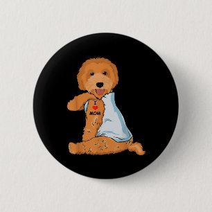 Badge Rond 5 Cm I Love Maman Tattoo Goldendoodle Maman Amoureux de