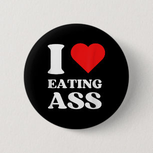 Badge Rond 5 Cm I Love Manger I Heart Manger Y2k Aesthétique Red H