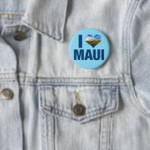 Badge Rond 5 Cm I Love Maui Hawaii mignonne Hawaiian Photographie (En situation)
