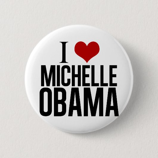 Badge Rond 5 Cm I Love Michelle Obama (Devant)