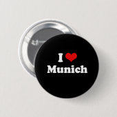 Badge Rond 5 Cm I Love Munich Tshirt blanc (Devant & derrière)