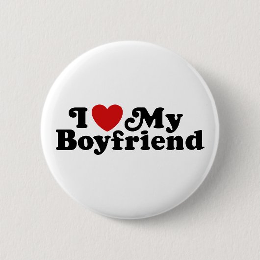 Badge Rond 5 Cm I Love My Boyfriend (Devant)