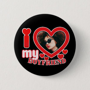 Badge Rond 5 Cm I Love My Boyfriend Personnalisé