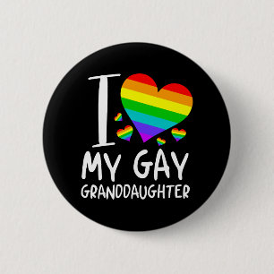 Badge Rond 5 Cm I Love My Gay Grandgirl Lgbt Mois Famille