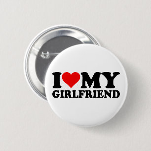 Badge Rond 5 Cm I Love My Girlfriend 1WH1