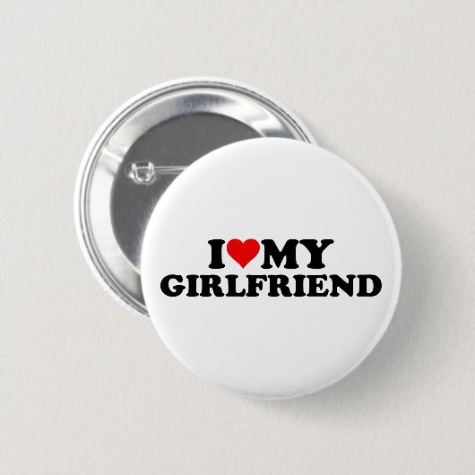Badge Rond 5 Cm I Love My Girlfriend 3WH1 (Devant & derrière)