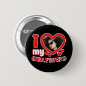 Badge Rond 5 Cm I Love My Girlfriend Personnalisé (Devant & derrière)
