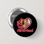 Badge Rond 5 Cm I Love My Girlfriend Photo (Devant & derrière)