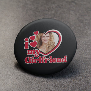 Badge Rond 5 Cm I Love My Girlfriend Photo