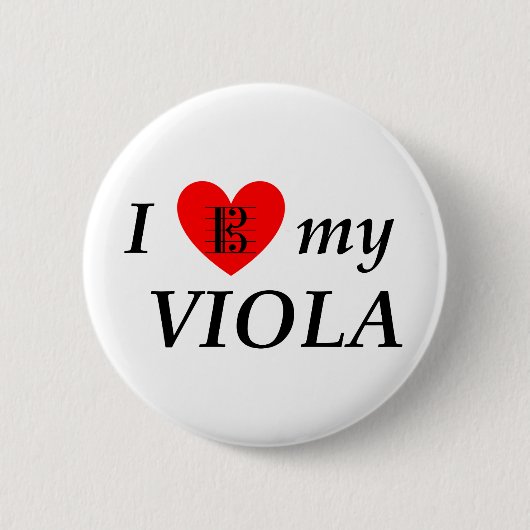 Badge Rond 5 Cm I Love My Viola (Devant)