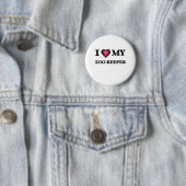 Badge Rond 5 Cm I love my Zoo Keeper (En situation)