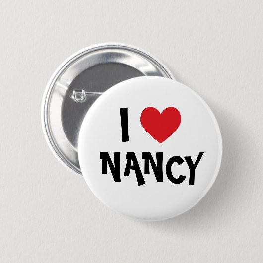 Badge Rond 5 Cm I Love Nancy) (Devant & derrière)