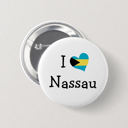 Badge Rond 5 Cm I Love Nassau (Devant & derrière)