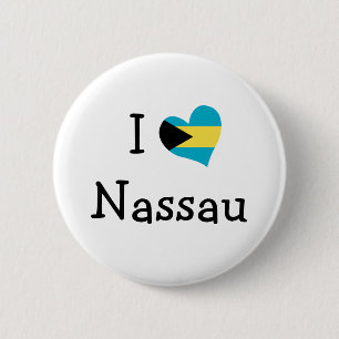 Badge Rond 5 Cm I Love Nassau