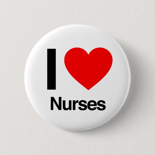 Badge Rond 5 Cm i love nurses (Devant)