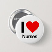 Badge Rond 5 Cm i love nurses (Devant & derrière)