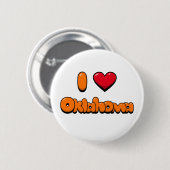 Badge Rond 5 Cm I Love Oklahoma (Devant & derrière)