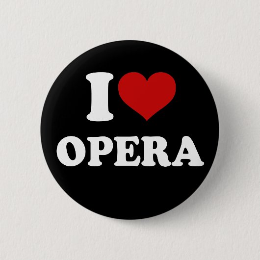 Badge Rond 5 Cm I Love Opera (Devant)