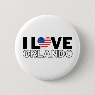 Badge Rond 5 Cm I LOVE ORLANDO - For real Orlandoans!