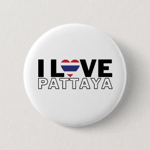 Badge Rond 5 Cm I LOVE PATTAYA - For real Pattayans!
