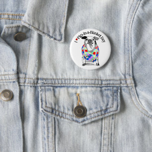 Badge Rond 5 Cm I Love Pigs * Journée nationale du porc