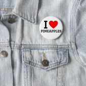 Badge Rond 5 Cm I Love Pineapples (En situation)