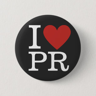 Badge Rond 5 Cm I ❤️ Love PR - Service de relations publiques ou f