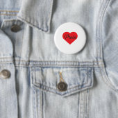 Badge Rond 5 Cm I Love Praia - Cap Vert (En situation)