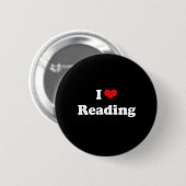 Badge Rond 5 Cm I Love Reading Tshirt (Devant & derrière)