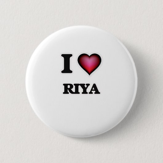Badge Rond 5 Cm I Love Riya (Devant)