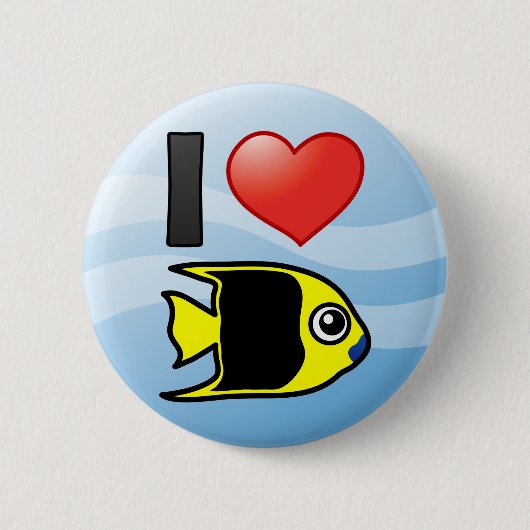 Badge Rond 5 Cm I Love Rock Beauty (Devant)