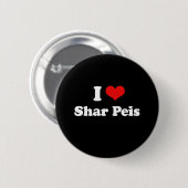 Badge Rond 5 Cm I Love Shar Peis (Devant & derrière)
