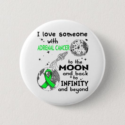 Badge Rond 5 Cm I love Someone with Adrenal Cancer Awareness (Devant)