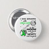 Badge Rond 5 Cm I love Someone with Adrenal Cancer Awareness (Devant & derrière)