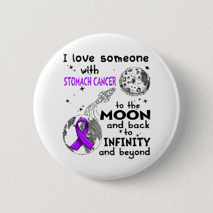 Badge Rond 5 Cm I love Someone with Stomach Cancer Awareness