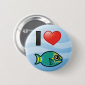 Badge Rond 5 Cm I Love Stoplight Parrotfish (Devant & derrière)