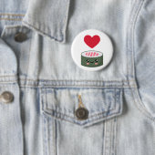 Badge Rond 5 Cm I love Sushi (En situation)