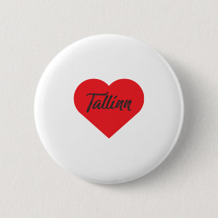 Badge Rond 5 Cm I Love Tallinn - Estonie
