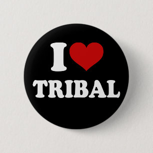 Badge Rond 5 Cm I Love Tribal