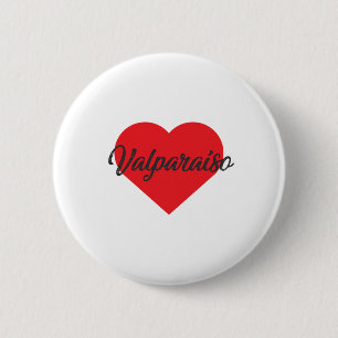 Badge Rond 5 Cm I Love Valparaiso - Chili