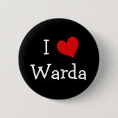 Badge Rond 5 Cm I Love Warda (Devant)